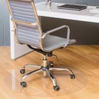 Коврик защитный д/напольных покрытий BRABIX, поликарбонат, диаметр 100 см, глянец, толщина 1 мм, 604