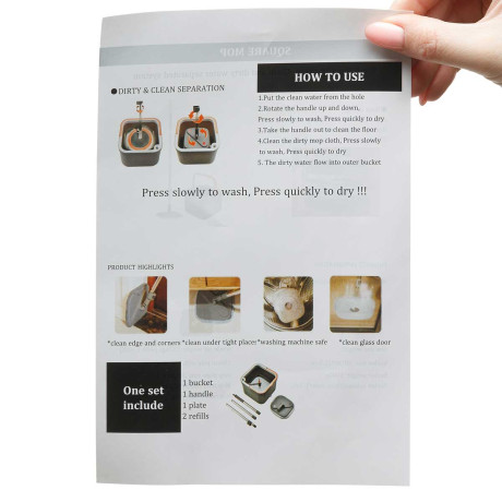 Швабра для уборки с отжимным ведром LV-F04 (6)