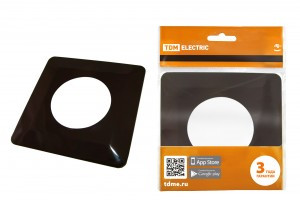 TDM Одноместная защ. рамка для выкл./розеток для защиты обоев 130х130мм, шоколад (100!) SQ1822-0004