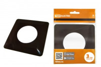 TDM Одноместная защ. рамка для выкл./розеток для защиты обоев 130х130мм, шоколад (100!) SQ1822-0004