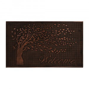 Коврик придверный 45*75 см, медь, "Welcome", дерево  VORTEX