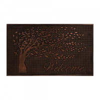 Коврик придверный 45*75 см, медь, "Welcome", дерево  VORTEX