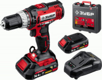 ЗУБР дрель-шуруповерт С1, 14.4В, 35Нм, 2 АКБ (2Ач), кейс, ДШЛ-145-22