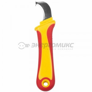 Нож монтажника нержавеющая сталь с "пяткой" Rexant, 12-4935