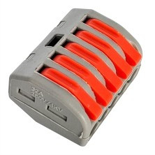 LEEK клемма СМК 222-415 с рычагом 5х(0,08-2,5(4)мм2) LE TB1 (уп.50шт, цена за шт)