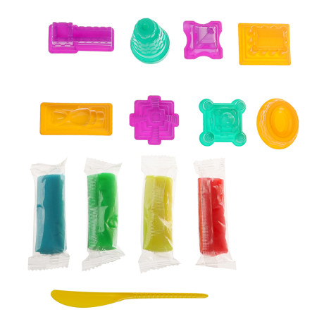 ХОББИХИТ Набор для лепки с формочками, полимер, ABS, 17х21х4см, 4 дизайна