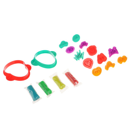 ХОББИХИТ Набор для лепки с формочками, полимер, ABS, 17х21х4см, 4 дизайна