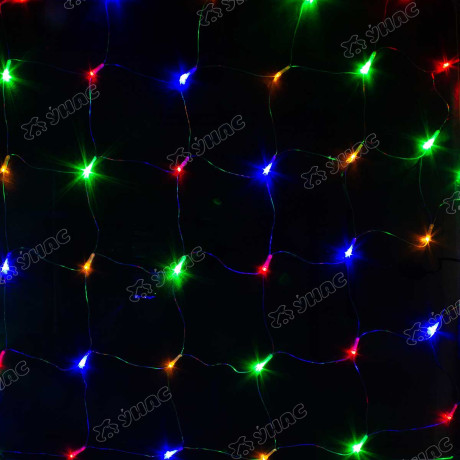 Гирлянда сетка LED LW/4-6 240 лампочек, прозрачный провод 2,5*3 цветной