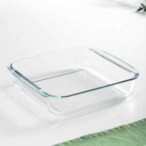 SATOSHI Форма для запекания жаропрочная квадратная, с ручками, стекло, 24.5x21.9x5.1см, 1,8л