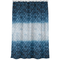 VETTA Шторка для ванной, ЭВА, 100 г/м2, 180x180см, 12 колец, 3D, полоски, синий