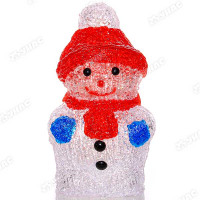 Фигурка новогод.Снеговик светодиодный 25см 20-20-6 (12)