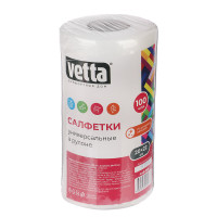 VETTA Салфетки универсальные 100 шт.в рулоне, 20x22 см., спанлейс