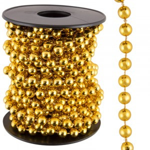 Бусы "Клубок" длина 5 м, цвет - золото Волшебная страна
