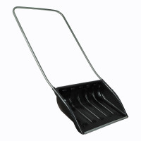 Скрепер-движок для снега, 710х530мм, пластик. ковш, оцинк. планка, метал.ручка с п/о