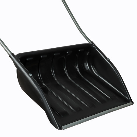 Скрепер-движок для снега, 710х530мм, пластик. ковш, оцинк. планка, метал.ручка с п/о