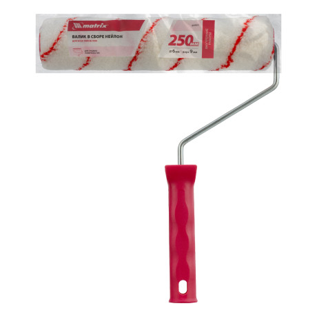 Валик "Нейлон Стандарт", 250 мм, ворс 9 мм, D 36 мм, D ручки 6 мм, полиамид Matrix