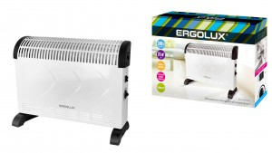 Обогреватель конвекционный ERGOLUX ELX-CH01-C01 750Вт-2кВт, термостат, защита от перегрева, белый