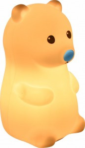 LEEK ночник св/д детский мягк 2W LED NL-352-S RGB белый мишка, сенсор, димм, аккум, USB, 170x110x103