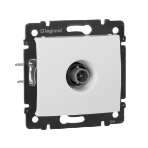 IEK VALENA мех. роз. TV СУ 1 мест. бел. (проходная, RG6, 14dB) 774431