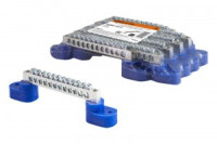 TDM Шина "N" нулевая 6х9мм на двух угл. изоляторах 12 групп никелированная (10!) SQ0801-0313