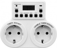 Feron Розетка с таймером (недельная) (2 роз.) 3500W/16A 230V, TM25 23236