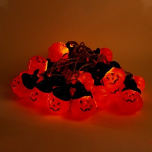 Гирлянда-нить "Тыквы " 20LED 5x7см шаг15см, 3м провод прозр. (3xAA) HALLOWEEN-1 Funray