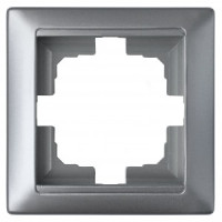 Bylectrica СТИЛЬ Рамка 1-х мест. серебро, (ЮЛИГ.735212.206 серебро)