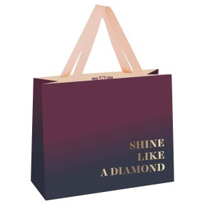 Пакет подарочный 32*26*12см MESHU "Duotone. Wine gradient", отд. фольгой, матовая ламинация 354683