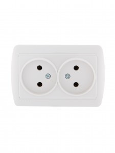 Lezard DEMET роз. ОУ 2 мест. 16А    бел. (основание PBT, корпус PC) 711-0200-128