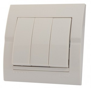 Lezard DERIY выкл. СУ 3 кл. 10А бел.