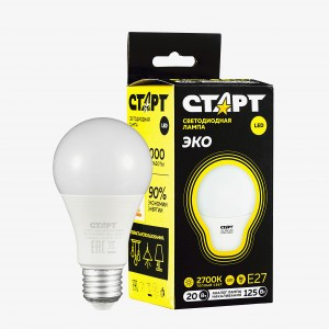 СТАРТ ЭКО ЛОН E27 20W(1600lm) 2700К 2K 125х65 матовая пластик WS