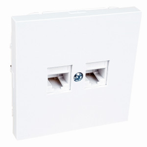 Bylectrica CARRE мех. комп. роз. 2 мест. кат 5е, (корп. ABS) белый (РК216-6612)