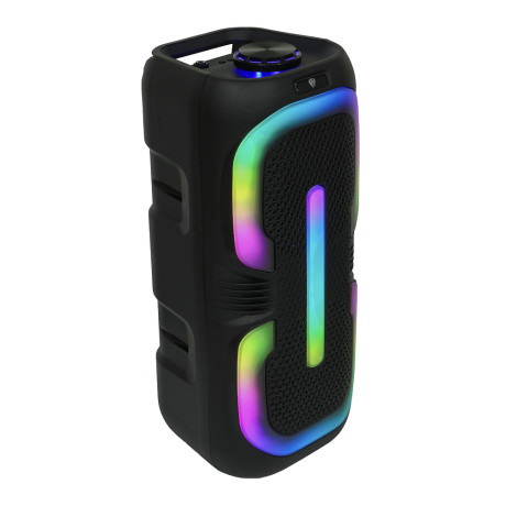 Колонка беспроводная BY Radiance, 20Вт,светомузыка,2400мАч,TWS,USB,BT 5.3,ВШГ 46x20x20см, черный