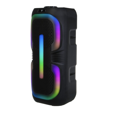 Колонка беспроводная BY Radiance, 20Вт,светомузыка,2400мАч,TWS,USB,BT 5.3,ВШГ 46x20x20см, черный