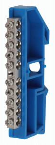 ЭРА шина N ноль ШНИ-6х9-10-Д-Синий 10 отв. на DIN-изоляторе никелирован. (уп.10шт, цена за шт) 44135
