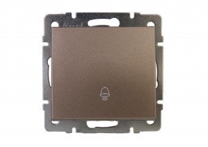Lezard RAIN мех. кнопки звонка СУ 1 кл. бронза матовый (корпус PC) 703-3188-103