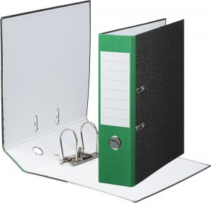 Папка-регистратор Attache Economy 80 мм мрамор с зеленым кор., мет. Уг 1209129