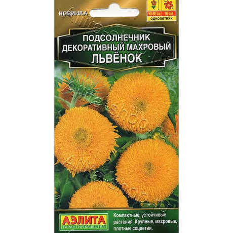 Подсолнечник Махровый львенок Аэлита Ц
