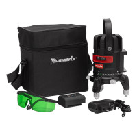 Лазерный уровень ML 06 Green, 30 м, 520 нм, аккумулятор Li 2800 мАч, резьба 5/8&quot; Matrix