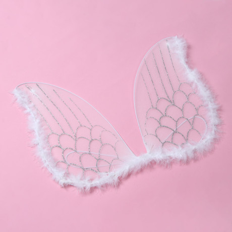 СНОУ БУМ Набор карнавальный "Крылья Ангела" 3 предмета, полиэстер, металл, пластик