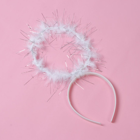 СНОУ БУМ Набор карнавальный "Крылья Ангела" 3 предмета, полиэстер, металл, пластик