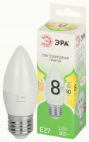 ЭРА GREEN LINE лампа св/д свеча B35 8W(800lm) 3000K 2K B35-8W-830-E27 GL 38x125 67088