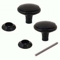 Ручка-кнопка дверная пластик РДП-03-7 черная Башкирия (100,25,5)