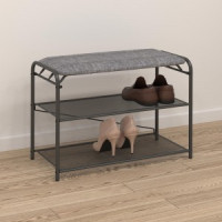 Подставка д/обуви (пвл) Гранада23 НБК (2полки с сидением) 65*30*50 (граф) ПДОГ23СНБКГр под заказ ЗМИ