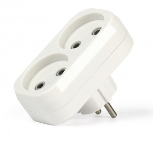 SmartBuy разветвитель (тройник) 2роз. 10А (АБС-пластик, линейный, белый) SBE-10-A02-2