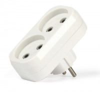 SmartBuy разветвитель (тройник) 2роз. 10А (АБС-пластик, линейный, белый) SBE-10-A02-2