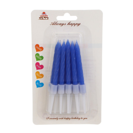 Fntastic Набор свечей для торта, 10 шт, 5,7 см х 5 мм, парафин, пластик, микс
