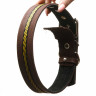 Ошейник кожа+кожаный подклад+лента декоративная ширина 35 мм длина 65 см