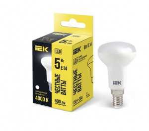 IEK лампа св/д R50 E14 5W(500lm) 4000K 4K 85x50  матовая LLE-R50-5-230-40-E14