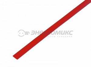 REXANT термоусадка трубка ТУТ 6/3 мм 1м  красная, цена за шт (50!), 20-6004